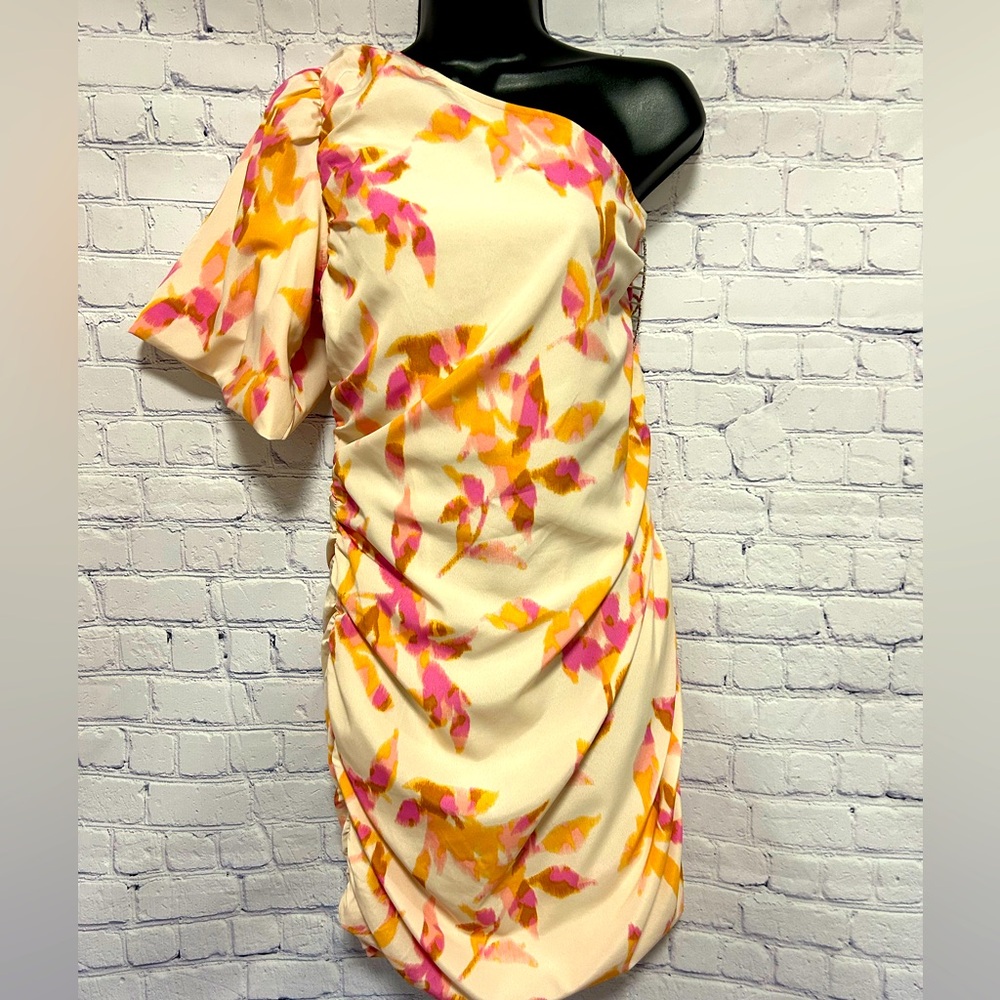 Floral One-Shoulder Dress